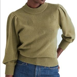 Eaton Dotted Puff Sleeve Sweater